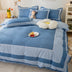 Country Style Plaid Brushed Duvet Cover Bed Sheet Set