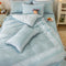 Country Style Plaid Brushed Duvet Cover Bed Sheet Set