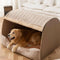 Cozy Cabin Portable Semi-Enclosed Dog Bed with Roof Warming And Durable