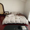 Cute Puppy Jacquard Knit Cotton Duvet Cover Bed Sheet Set