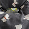 Cute Puppy Jacquard Knit Cotton Duvet Cover Bed Sheet Set