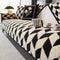 Diamond-Pattern Plush Couch Cover