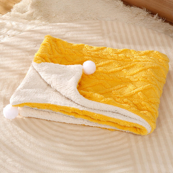 Manta de perros y gatos antiestáticos acogedores de doble cara con almohada de soporte para el cuello