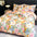 Elegant Oil Painting Style Floral Cotton Bed Sheet Set