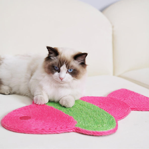 Topes de succión de sisal decorativas en forma de pescado Cat Board
