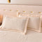 Floral Quilted Cozy Thickened Milk Fleece Bed Skirt Set