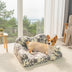 Geometric-Pattern Plush Thermal Removable And Washable Dog Bed