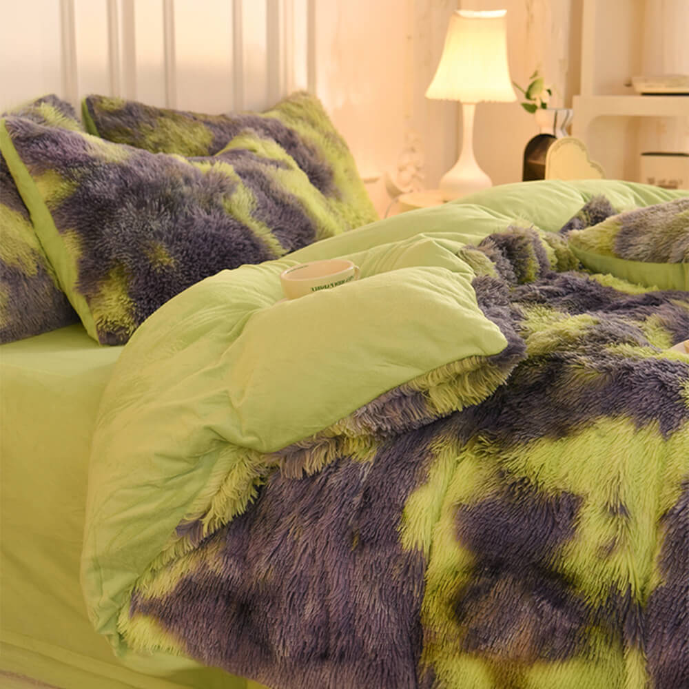 Moda de gradiente Long Fehip Set de cama tibia