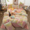 Moda de gradiente Long Fehip Set de cama tibia