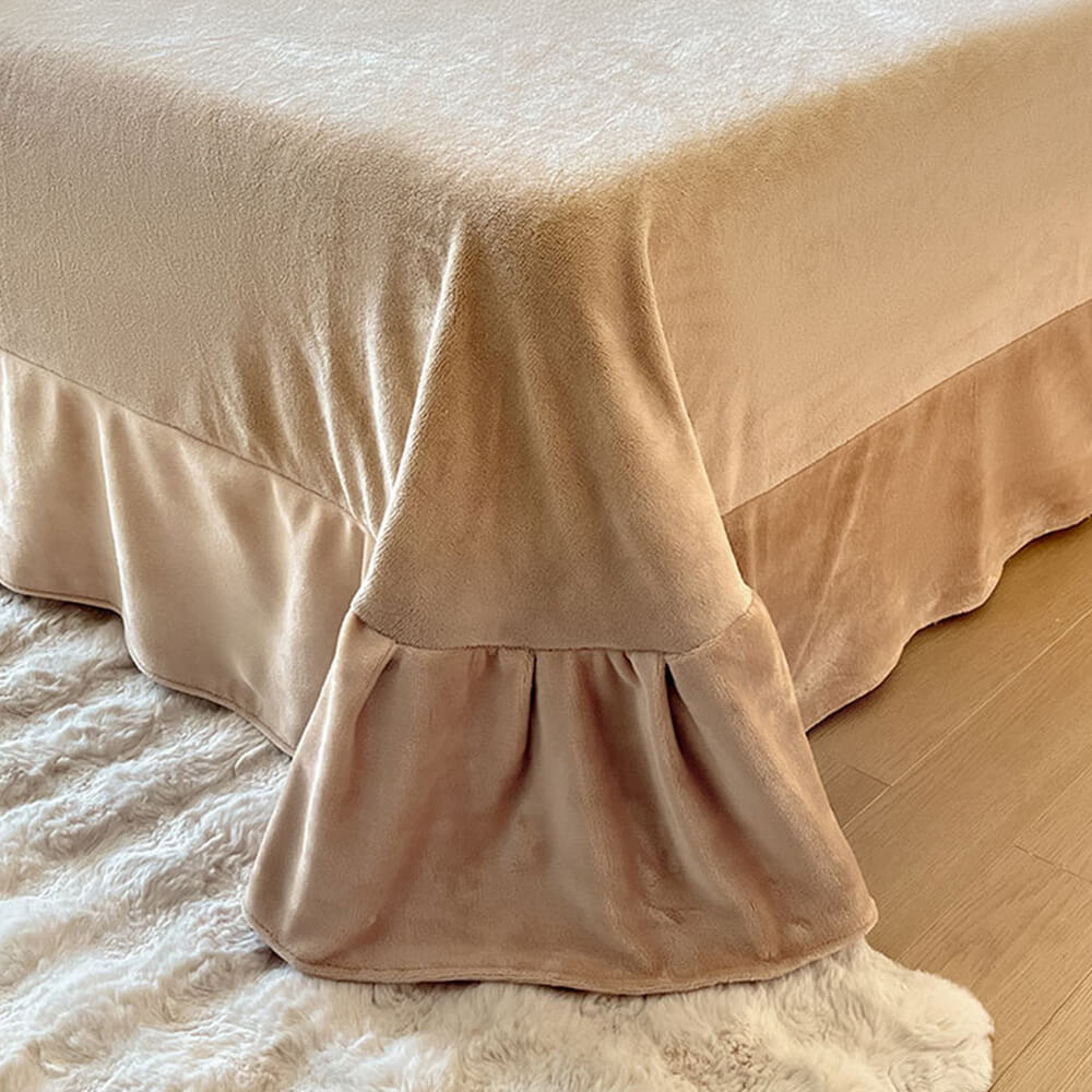 Ensemble de draps en fausse fourrure de lapin gonflé et dégradé