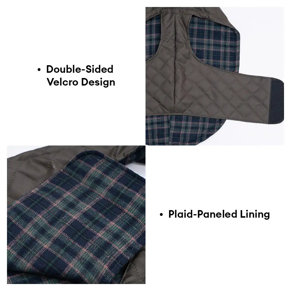 High-Neck Quilted Dog Vest – Warm Fashion Winter Coat