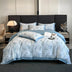 Light-Luxe Botanical Print Cooling Silky Duvet Cover Bed Sheet Set