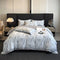 Light-Luxe Botanical Print Cooling Silky Duvet Cover Bed Sheet Set