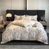 Light-Luxe Botanical Print Cooling Silky Duvet Cover Bed Sheet Set