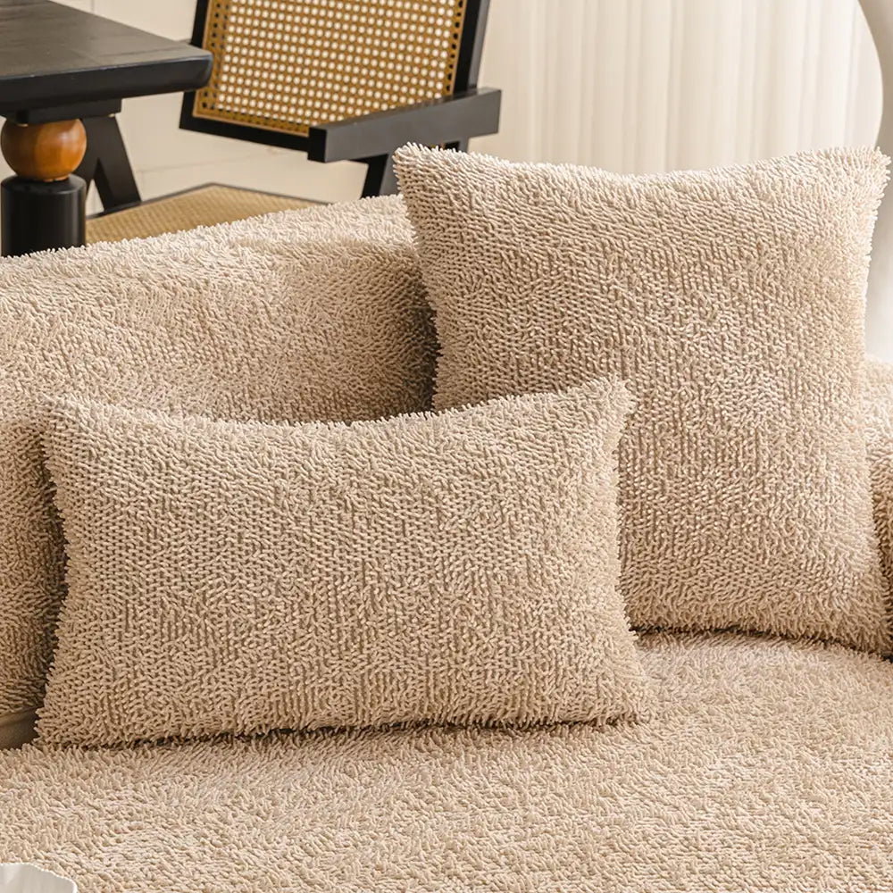 Luxury Long Plush Chenille All-Season Soft And Non-Slip Couch Cover For Muddy Paws