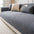 Modern Cream Vertical Stripes Fleece Couch Cover for All Seasons