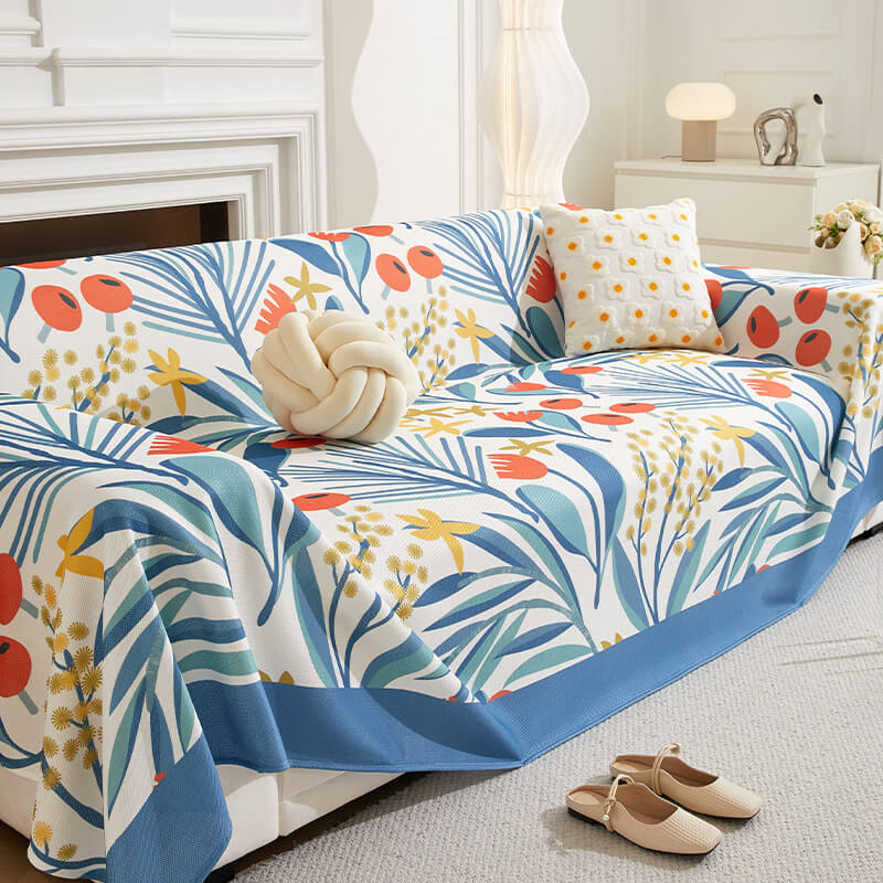 Modern Tropical Style Cooling Multi-Purpose Throw Couch Cover