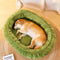 Soporte ortopédico ovalado acogedor cama desmontable y gato desmontable para dormir