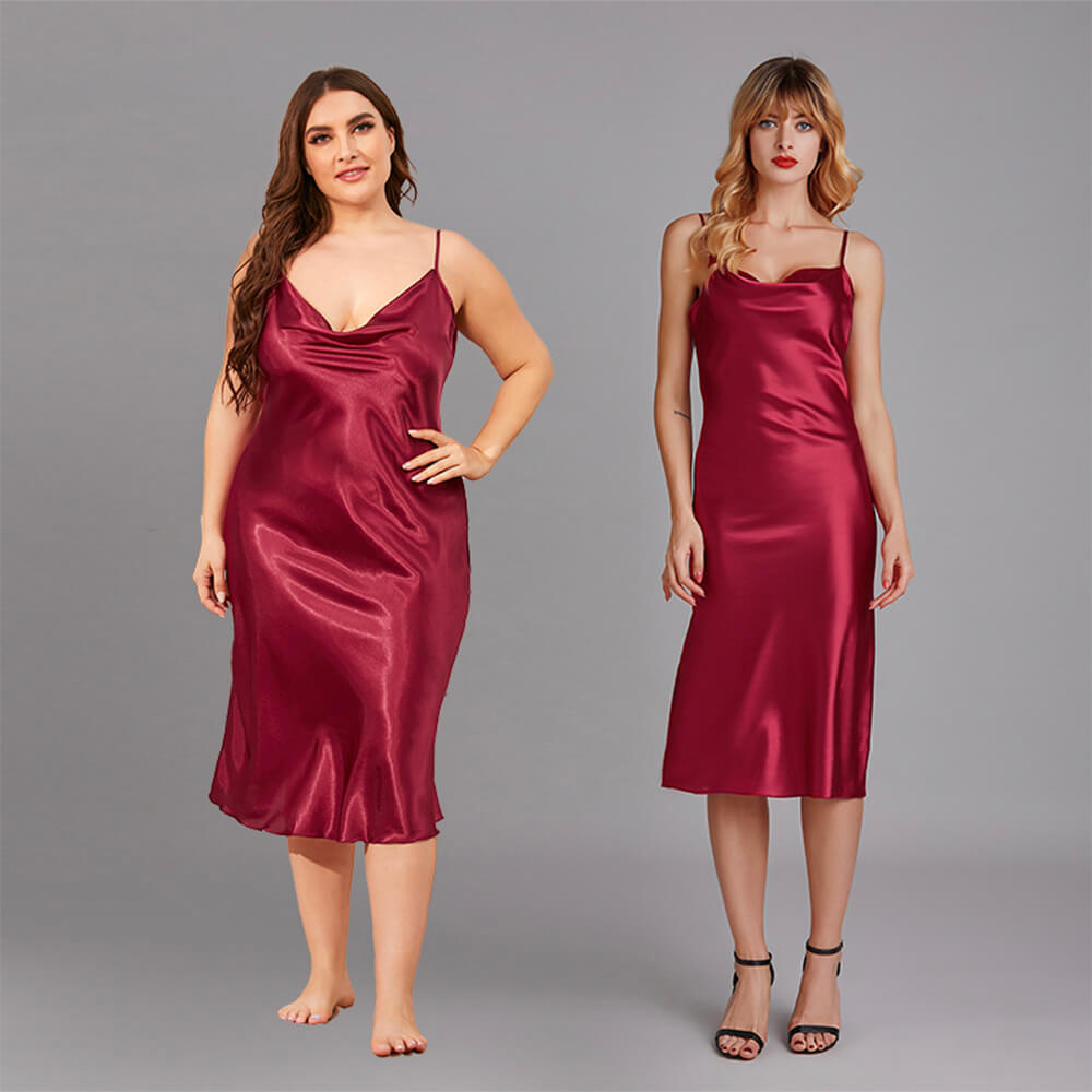 Camisón de seda de lujo de lujo de las mujeres suaves y suaves