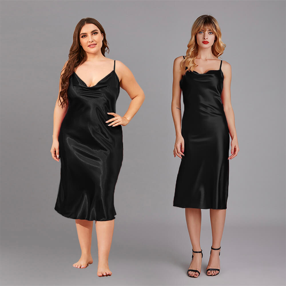 Camisón de seda de lujo de lujo de las mujeres suaves y suaves