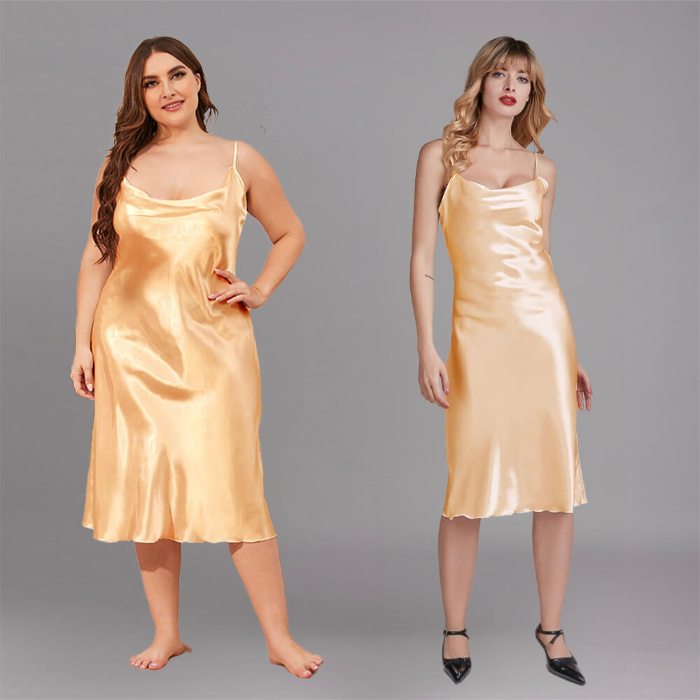 Camisón de seda de lujo de lujo de las mujeres suaves y suaves