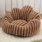 Petal-Shaped Striped Plush Pet Sofa Bed