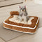 Plush Color-Blocked Creative Bolster Pet Bed