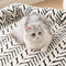 Plush Leaf Jacquard Non-Slip Pet Mat Pet Bed