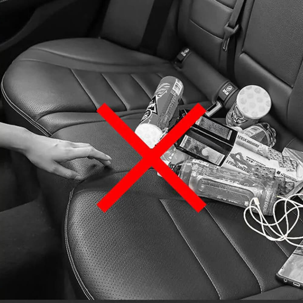 Bolsa de almacenamiento de espacio para el asiento del asiento del automóvil de diamantes acolchados: mantenga sus elementos esenciales a mano