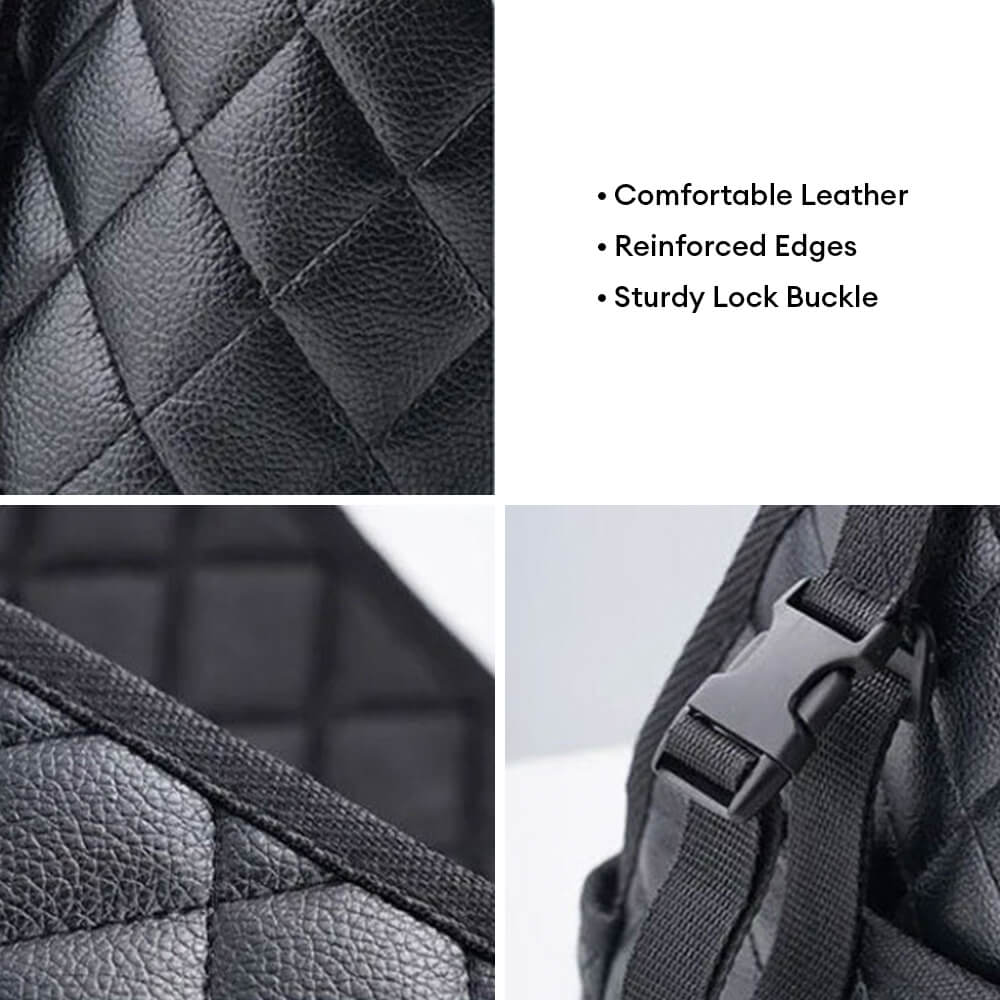 Bolsa de almacenamiento de espacio para el asiento del asiento del automóvil de diamantes acolchados: mantenga sus elementos esenciales a mano