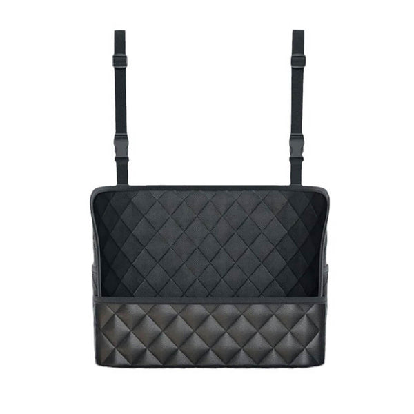 Bolsa de almacenamiento de espacio para el asiento del asiento del automóvil de diamantes acolchados: mantenga sus elementos esenciales a mano