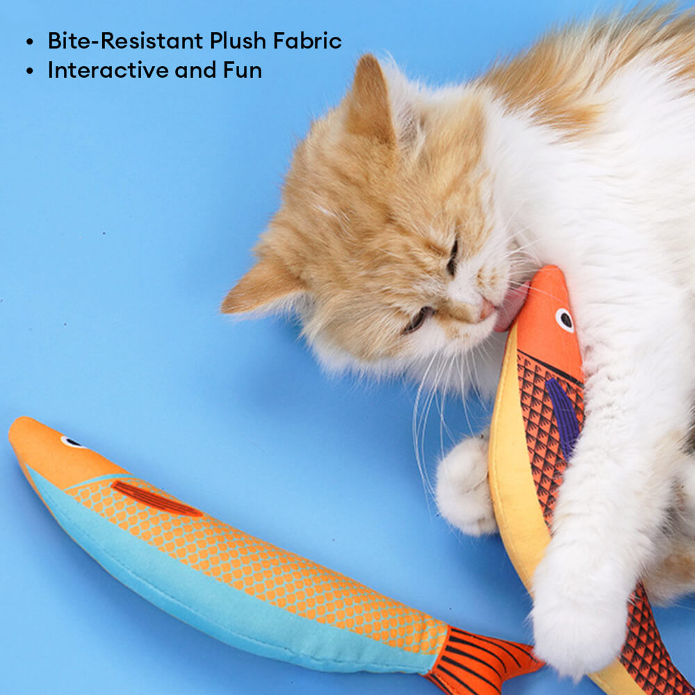 Realistic Colorful Fish Self-Play Catnip Cat Toys