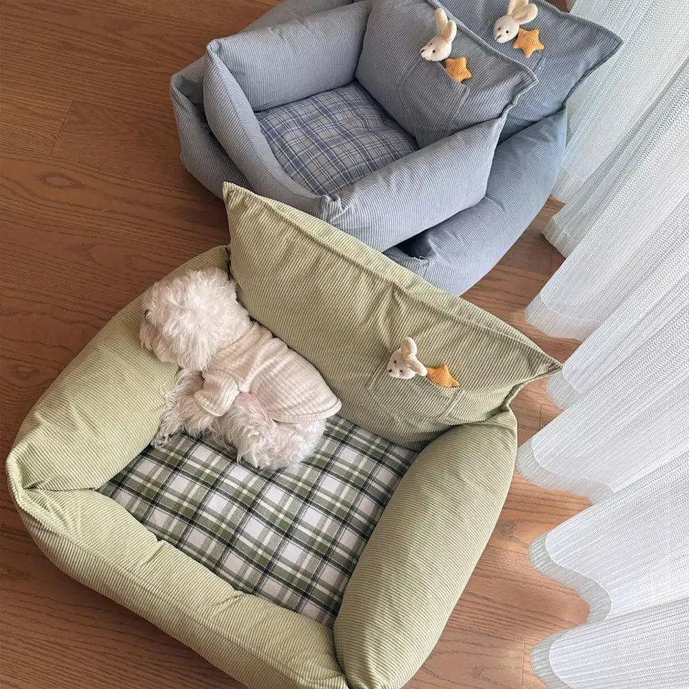 Cama rústica Pathwork Patchwork Sofá Cama con juguete