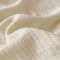 Solid Color Cotton Crinkled Gauze Duvet Cover Bed Sheet Set with Fringe Edges