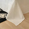 Solid Color Cotton Crinkled Gauze Duvet Cover Bed Sheet Set with Fringe Edges