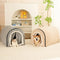 Striped Cave-Style Warm Deep Sleeping Snug Cat Cave Dog House