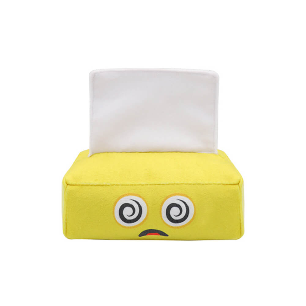 Juguete de perro de peluche interactivo de chirriador lavable de la caja de pañuelos