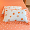 Juego de sábanas de estampado floral vibrante de primavera con falda de cama con volantes