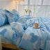 Juego de cama de cubierta de algodón de algodón de algodón de algodón de acuarela