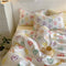 Juego de cama de cubierta de algodón de algodón de algodón de algodón de acuarela