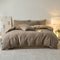 Wavy Jacquard Percale Cotton Duvet Cover Bed Sheet Set