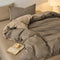 Wavy Jacquard Percale Cotton Duvet Cover Bed Sheet Set