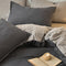Wavy Jacquard Percale Cotton Duvet Cover Bed Sheet Set