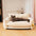 Trendy Striped Faux Lambswool Double Layer Cat Couch Sofa Bed
