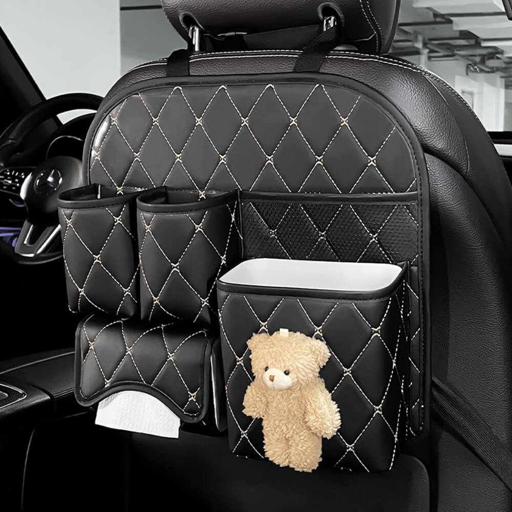 Bolsa de almacenamiento para el asiento del asiento del automóvil del patrón del diamante