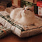 Durable Canvas Money-Themed Cat Bed