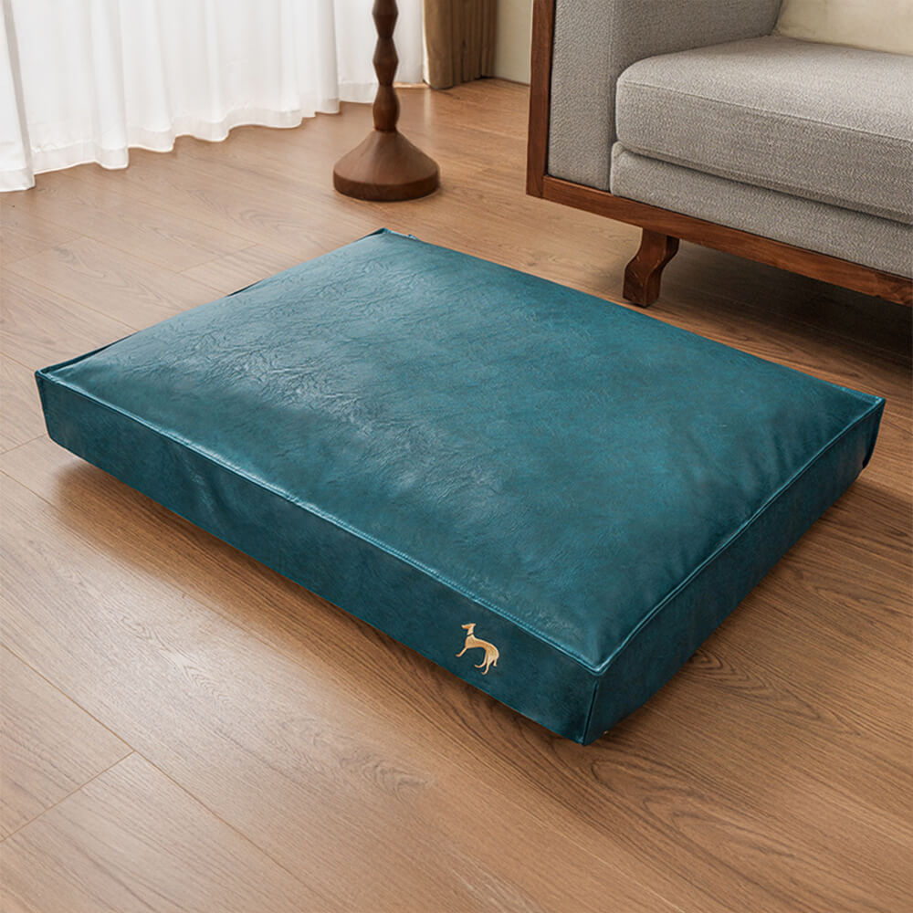Cama de cuero de cuero impermeable duradera y limpia
