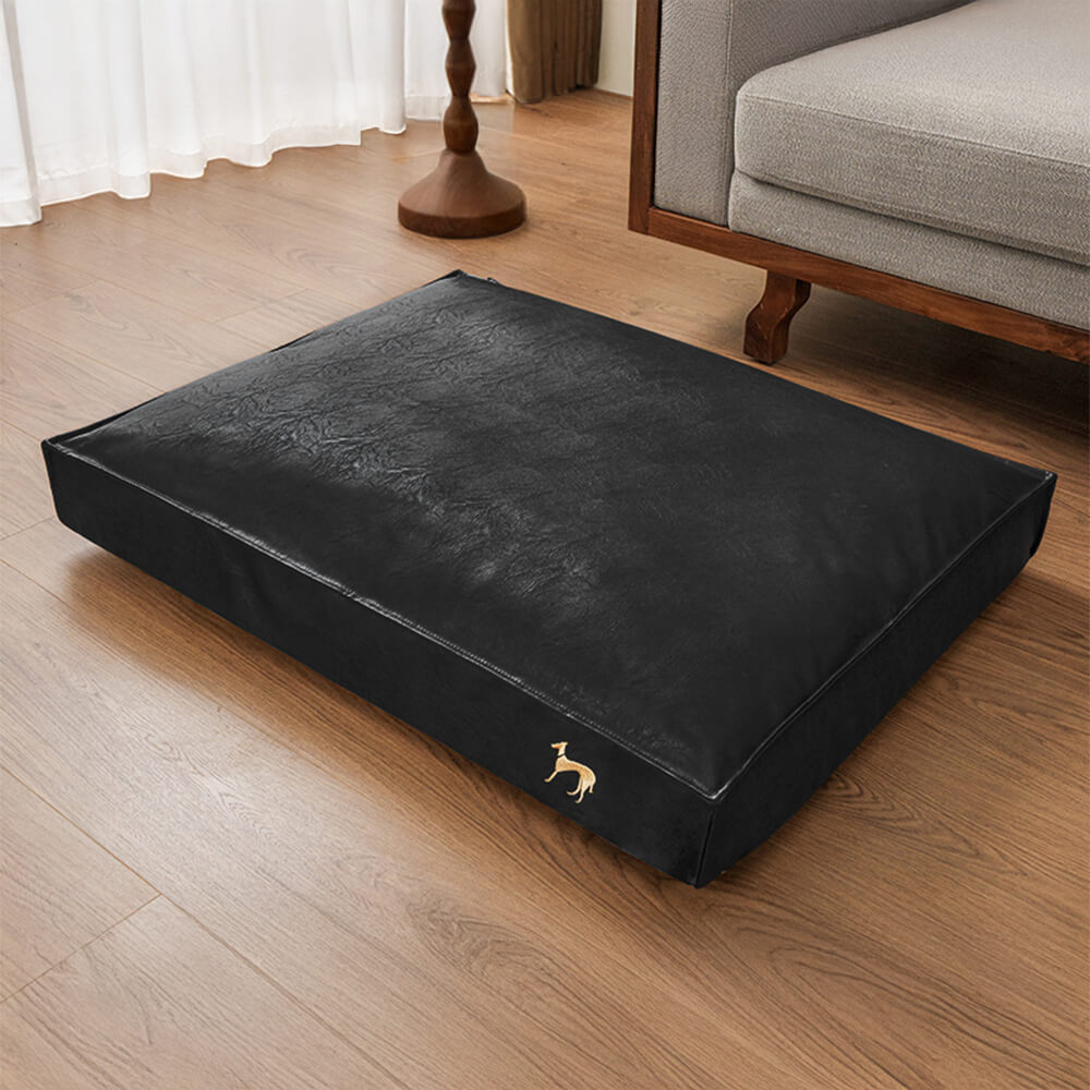 Cama de cuero de cuero impermeable duradera y limpia