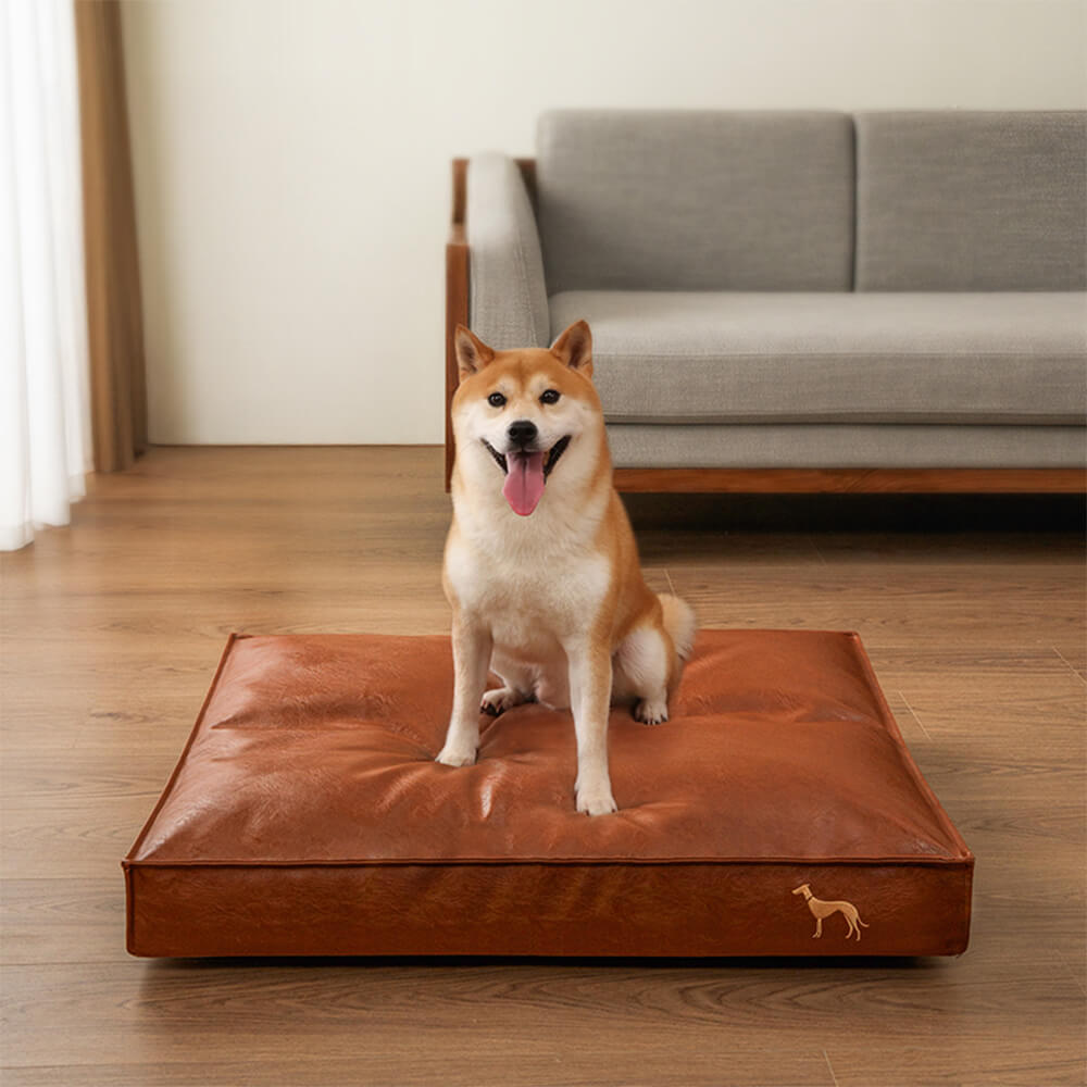Cama de cuero de cuero impermeable duradera y limpia