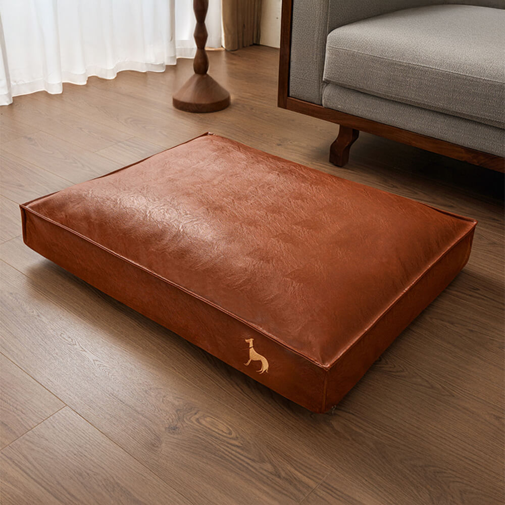 Cama de cuero de cuero impermeable duradera y limpia
